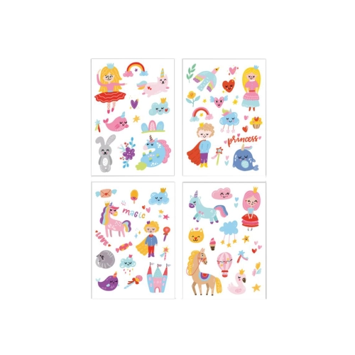 Zestaw tymczasowych tatuaży Księżniczki 301098